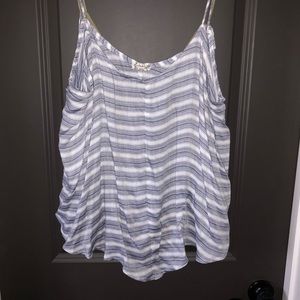 Free people navy and white striped tank